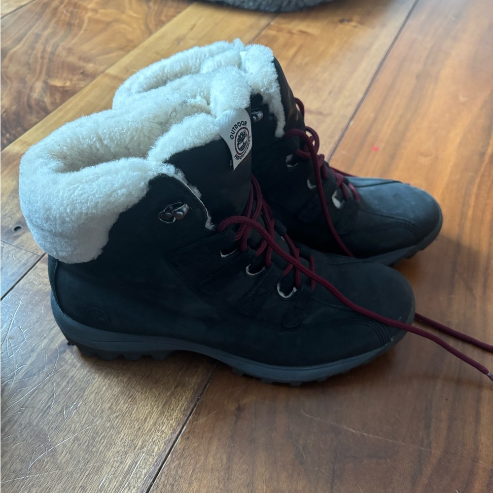 Timberland Women's Black Winter Boots, Size 10